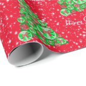 Airedale Terrier Dog Weihnachtsbaum Roter Urlaub Geschenkpapier (Rolleneckpunkt)