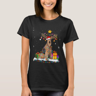 Airedale Terrier Dog Weihnachtsmann Weihnachten We T-Shirt