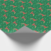 Airedale Terrier Dog Weihnachtsschatz Geschenkpapier (Ecke)