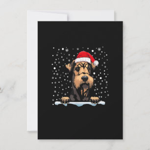 Airedale Terrier Dog Weihnachtszeit Weihnachtsmann Einladung