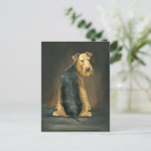 Airedale Terrier Dog Wilhelm Tell Postkarte (Stehend Vorderseite)