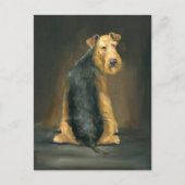Airedale Terrier Dog Wilhelm Tell Postkarte (Vorderseite)