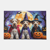 Airedale Terrier Dogs Pumpkin Halloween Funny Fußmatte (Vorderseite)