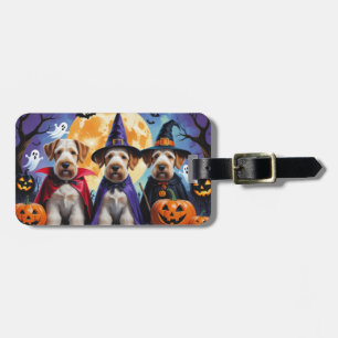 Airedale Terrier Dogs Pumpkin Halloween Funny Gepäckanhänger