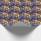 Airedale Terrier Dogs Pumpkin Halloween Funny Geschenkpapier (Ecke)