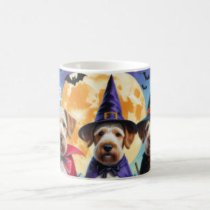 Airedale Terrier Dogs Pumpkin Halloween Funny Kaffeetasse