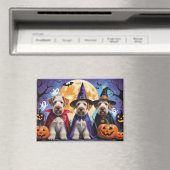Airedale Terrier Dogs Pumpkin Halloween Funny Magnet (In Situ (Geschirrspüler))