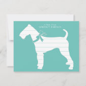 Airedale Terrier Doppy Puppy Dankeskarte (Vorderseite)