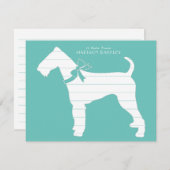 Airedale Terrier Doppy Puppy Dankeskarte (Vorne/Hinten)