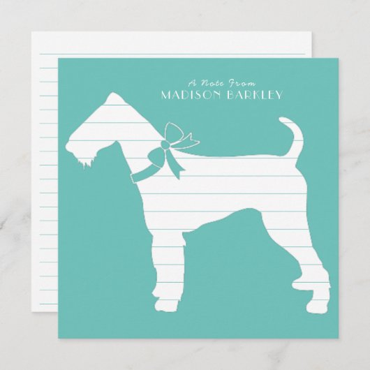 Airedale Terrier Doppy Puppy Dankeskarte (Vorne/Hinten)