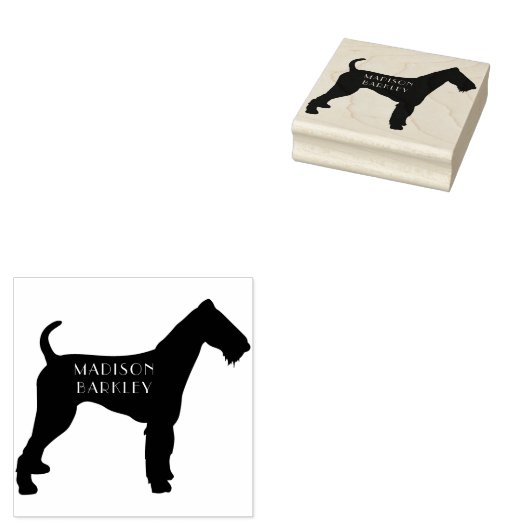 Airedale Terrier Doppy Puppy Gummistempel (Stempel)