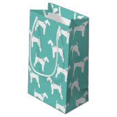 Airedale Terrier Doppy Puppy Kleine Geschenktüte (Rückseite Schrägansicht)