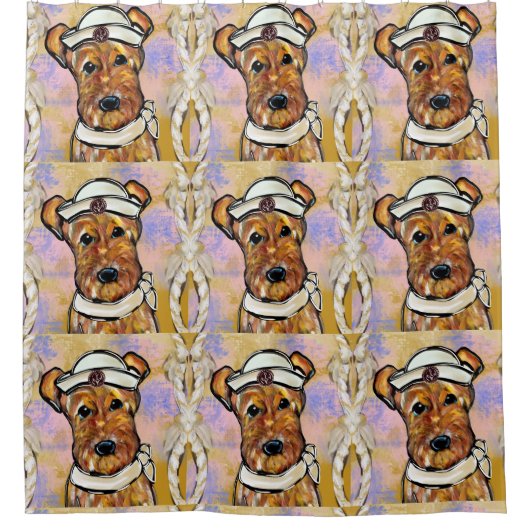 AIREDALE TERRIER DUSCHVORHANG (Vorderseite)