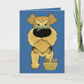 Airedale Terrier - Easter Bone Hunt, Anyone? Feiertagskarte