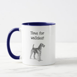 Airedale Terrier Elegante Zeichnend Hund Tasse