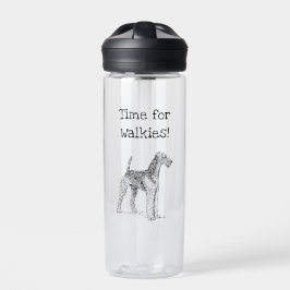 Airedale Terrier Elegante Zeichnend Hund Trinkflasche