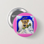 Airedale Terrier Engel Button (Vorne & Hinten)