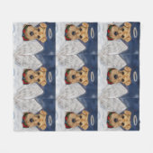 Airedale Terrier Engel Fleecedecke (Vorderseite (Horizontal))