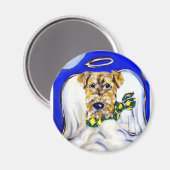 Airedale Terrier Engel Magnet (Vorderseite/Rückseite)