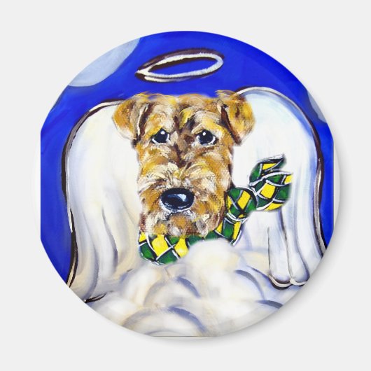 Airedale Terrier Engel Magnet (Vorne)