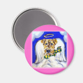 Airedale Terrier Engel Magnet (Vorderseite/Rückseite)