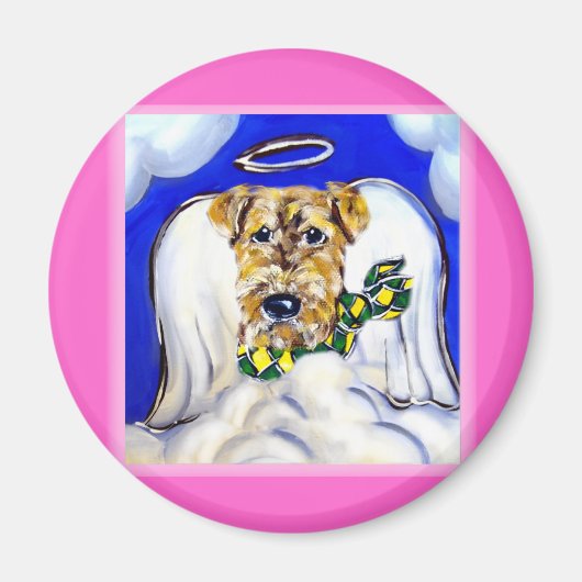 Airedale Terrier Engel Magnet (Vorne)