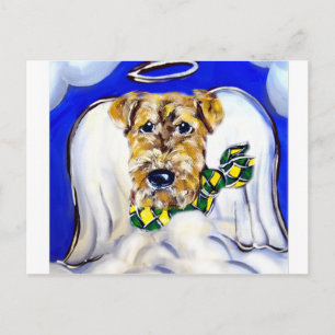 Airedale Terrier Engel Postkarte
