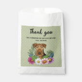 Airedale Terrier Farbenfrohe Blume Geburtstag Dank Geschenktütchen (Vorderseite)