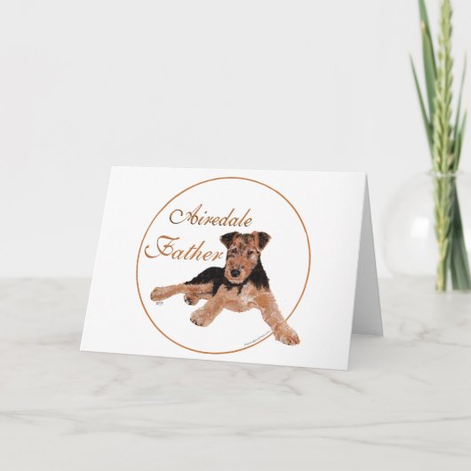 Airedale Terrier Fathers Day Karte (Vorderseite)