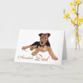 Airedale Terrier Fathers Day Karte (Gelbe Blume)
