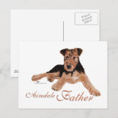 Airedale Terrier Fathers Day Postkarte (Vorne/Hinten)