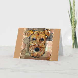 AIREDALE TERRIER FEIERTAGSKARTE