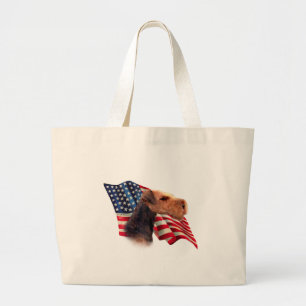 Airedale Terrier Flag Jumbo Stoffbeutel