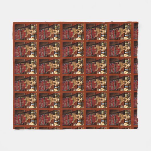 Airedale Terrier Fleecedecke (Vorderseite (Horizontal))