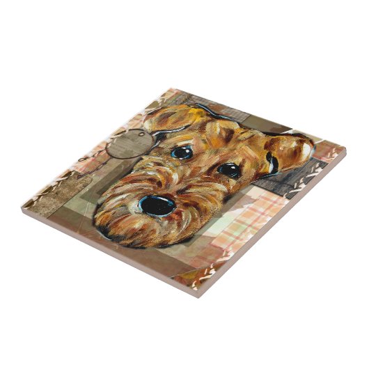 AIREDALE TERRIER FLIESE (Seite)