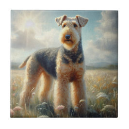 Airedale Terrier Fliese