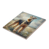 Airedale Terrier Fliese (Seite)
