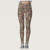 Airedale Terrier Floral print Leggings - Holzkohle (Vorderseite)