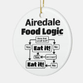 Airedale Terrier Food Logic Keramik Ornament (Links)