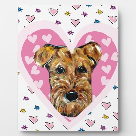 AIREDALE TERRIER FOTOPLATTE (Vorderseite)