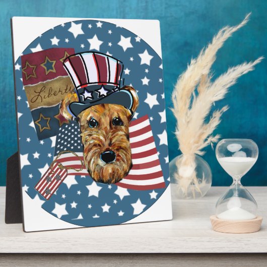 AIREDALE TERRIER FOTOPLATTE (Seite)