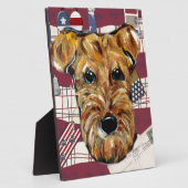 AIREDALE TERRIER FOTOPLATTE (Seite)