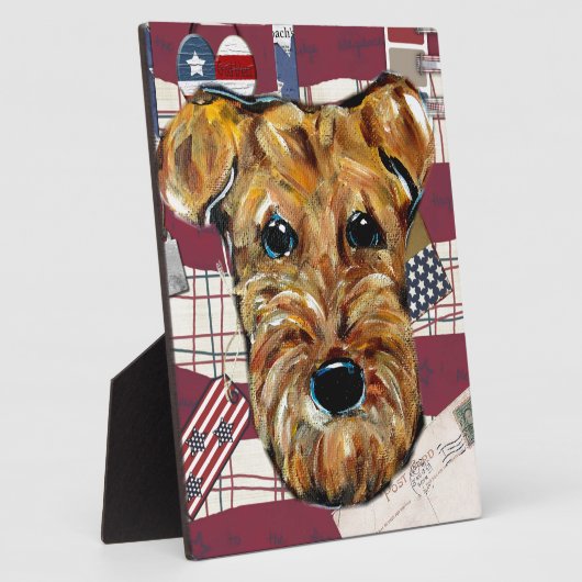 AIREDALE TERRIER FOTOPLATTE (Seite)