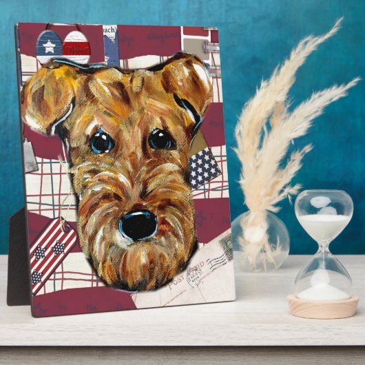 AIREDALE TERRIER FOTOPLATTE (Seite)