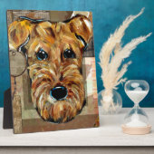 AIREDALE TERRIER FOTOPLATTE (Seite)