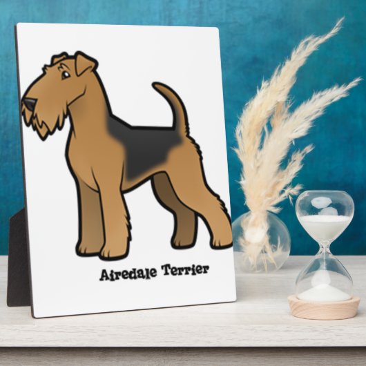 airedale Terrier Fotoplatte (Seite)