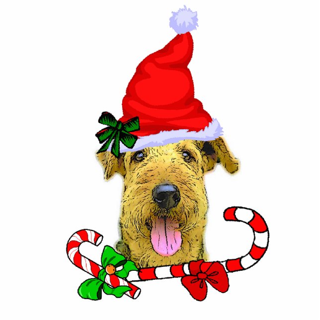 Airedale Terrier Fotoskulptur Ornament (Vorne)