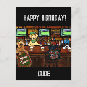 AIREDALE TERRIER & FRIENDS Postkarte