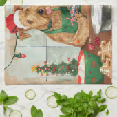 Airedale Terrier Frische Pasta machen Geschirrtuch (Gefaltet)