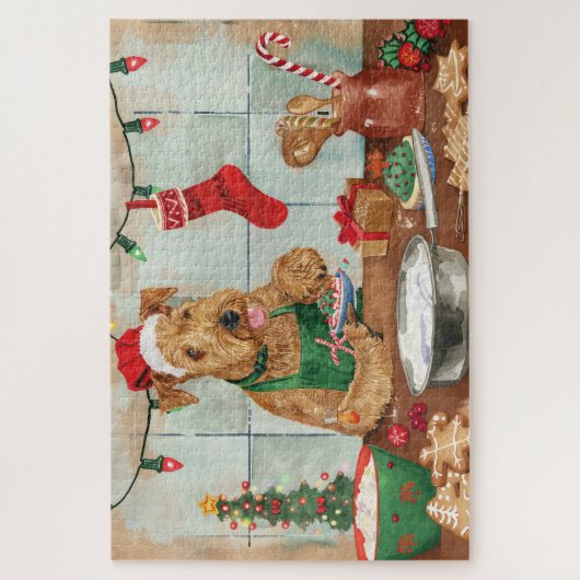 Airedale Terrier Frische Pasta machen Puzzle (Vertikal)